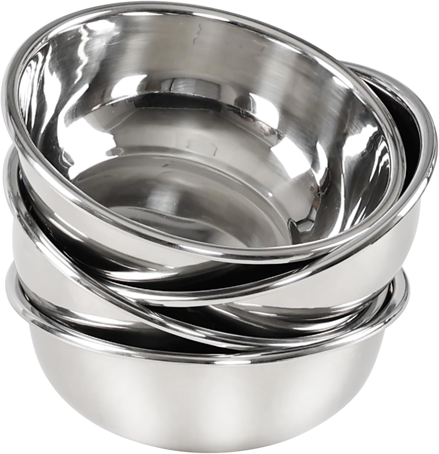 4 Pack Stainless Steel Mixing Bowls, 8.6 Inches Kitchen Prep Bowls Set