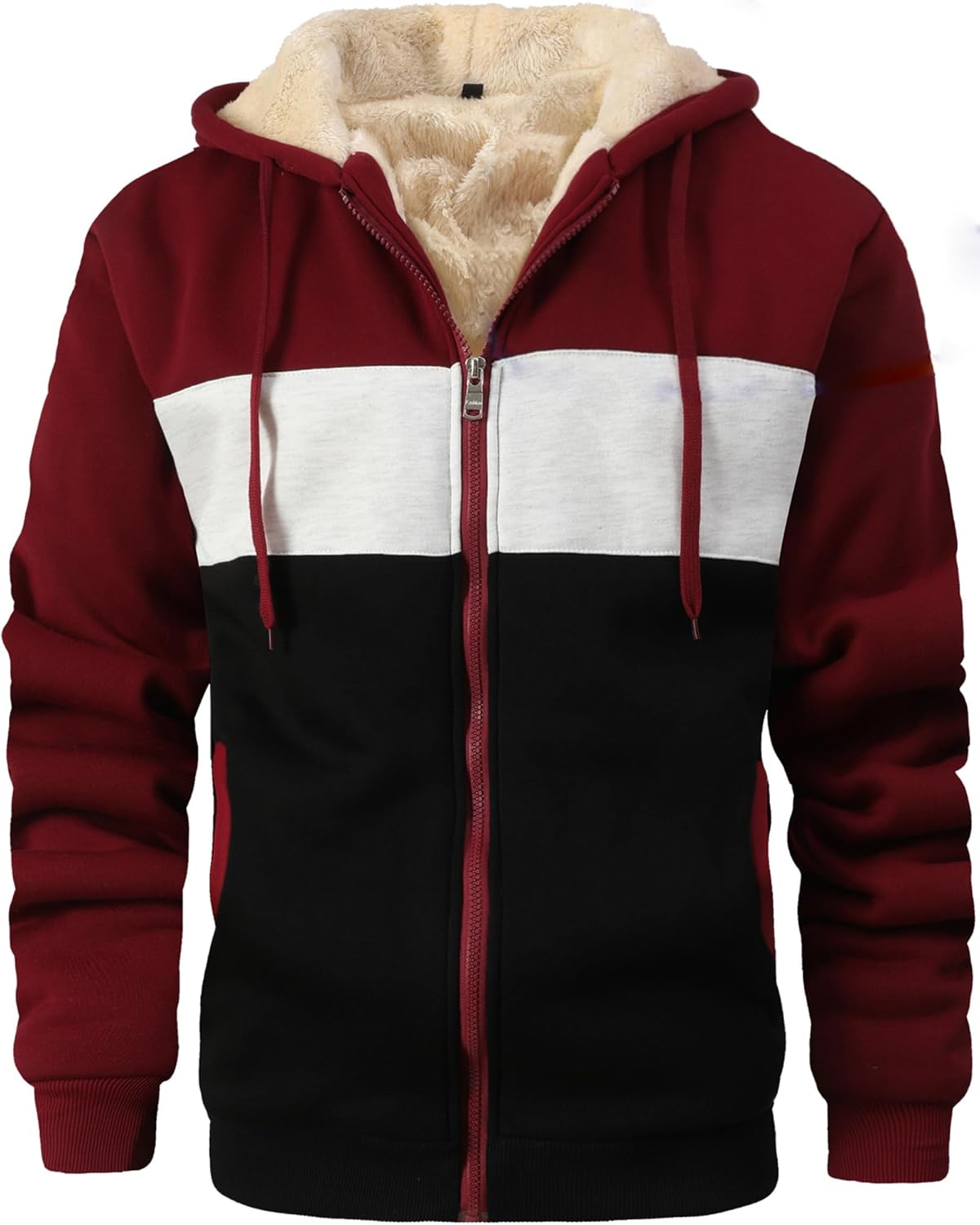 Men's Winter Heavyweight Jacket Thermal Fleece Jackets Full Zip Sherpa Lined Warm Thick Coats