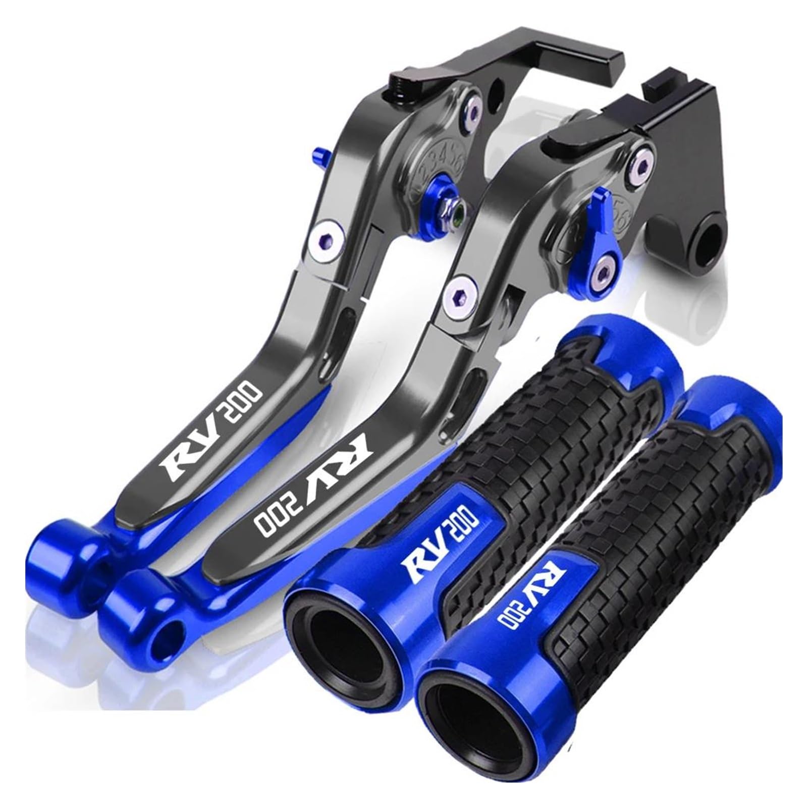 Aobeyo 13 Motorcycle Control Levers Adjustable Brake Clutch Levers Throttle Hand Bar For Suzuki Rv200 2016-2017(13)