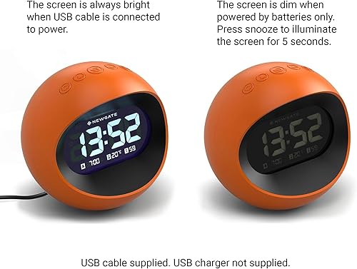 Miniatura 8 de NEWGATE Reloj despertador digital Centro de la Tierra - Reloj de noche - Reloj de escritorio - Reloj digital - Reloj despertador digital -