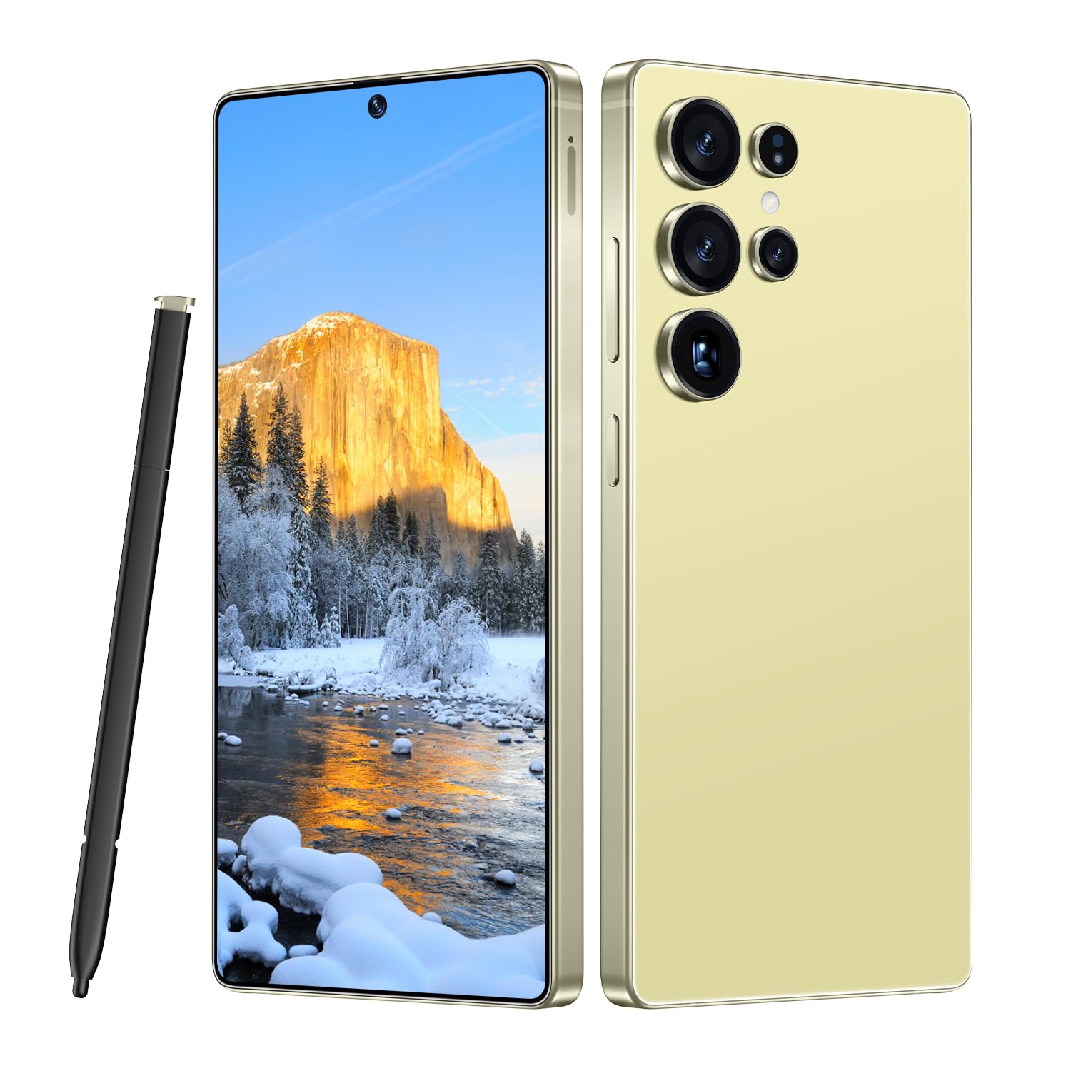 MMY I25 Ultra 5G Unlocked Smartphone,16GB+512GB Fully Cell Phone for Android 14, 6.99" Unlocked Cell Phone, 7000mAh, 68MP+108MP Dual Camera/Dual SIM/Fingerprint Lock/Face (Yellow)