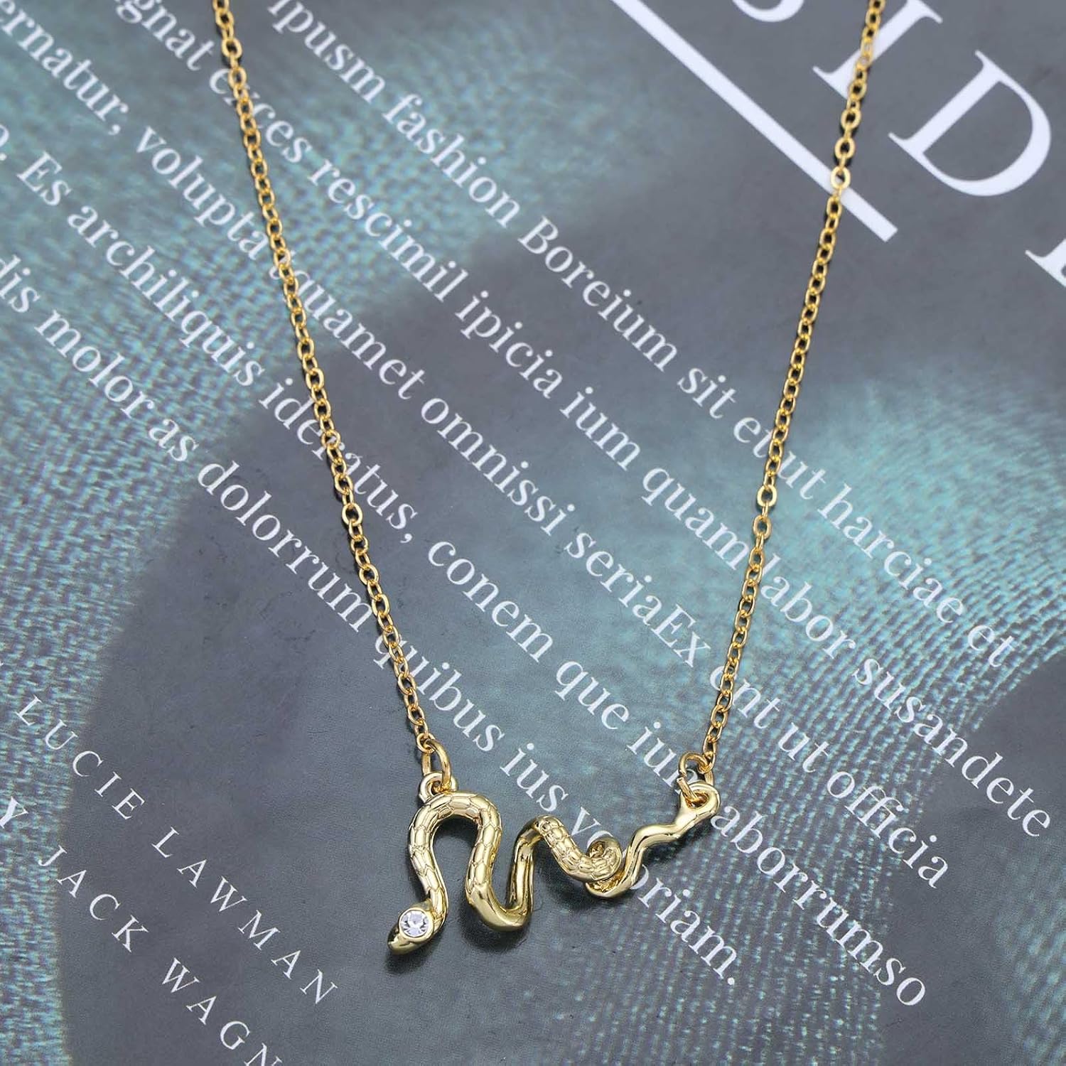 Gothic Crystal Snake Choker Necklace Twisted Snake Necklace Gold Serpent Pendent Necklace Viper Serpent Necklace Jewelry for Women - Image 5