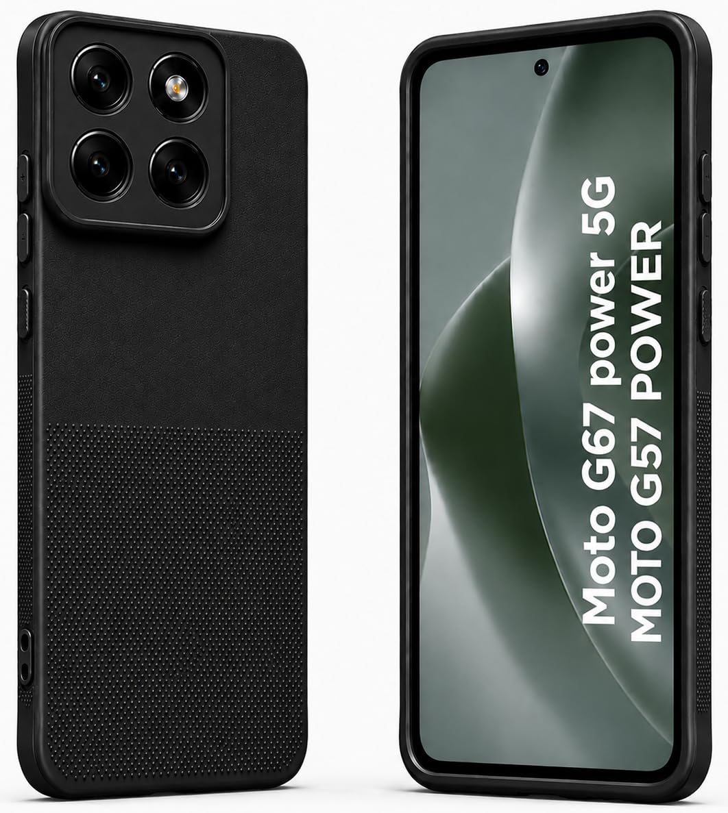 TELECASE Silicone Case for Moto G67, G57 Power (Black) - Image 1