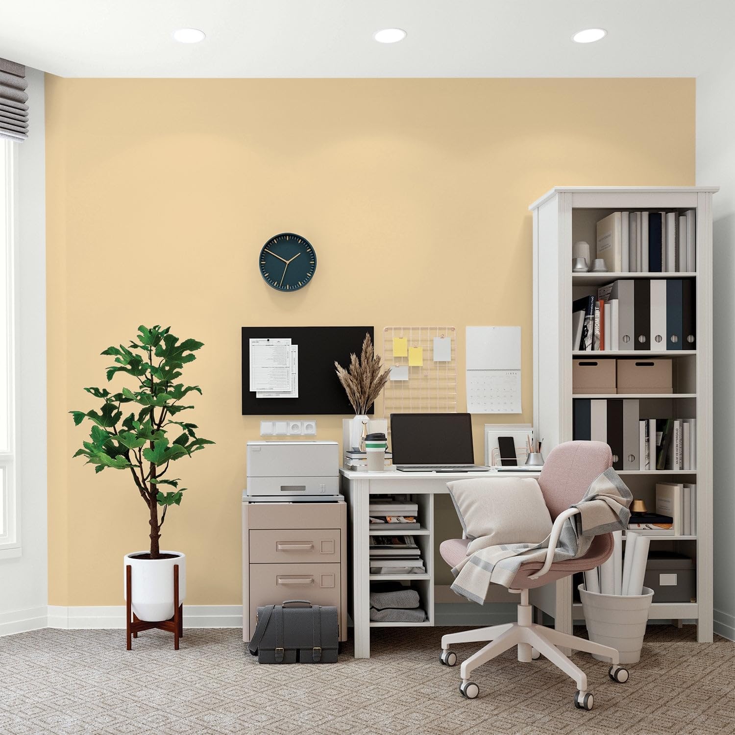 Glidden Total Interior Wall Paint & Primer All-in-One, Spice is Nice/Yellow, Flat, 1 Gallon