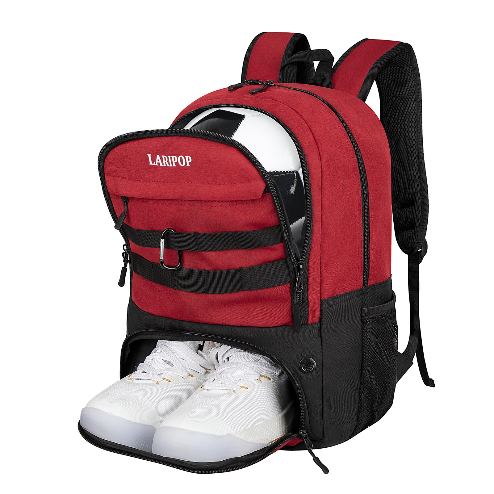 LARIPOP Soccer Backpack Soccer Bag with Ball Holder & Shoe Compartment Youth Sports Equipment Training Bag