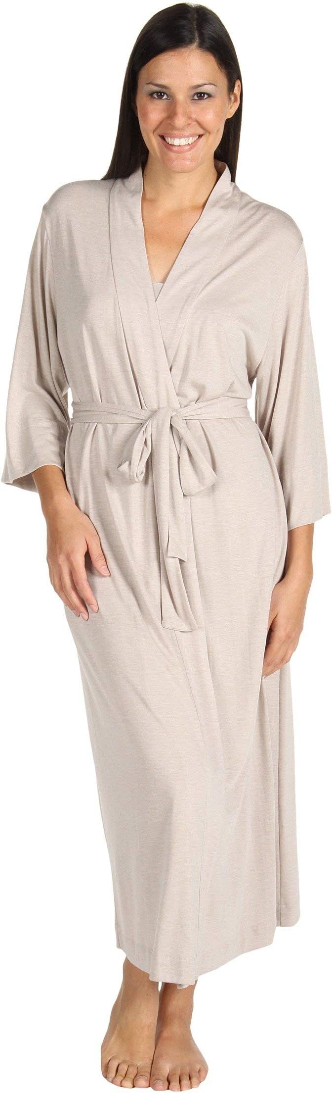 Shangri La Long Robe with Kimono Sleeves, Bathrobe for Women