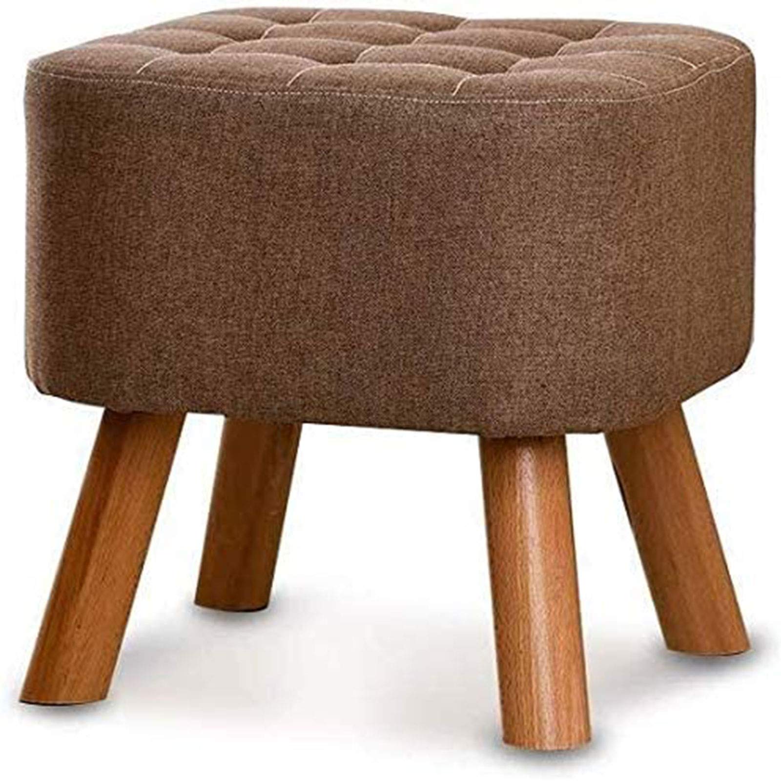 Taburete para pies que soluciona la falta de espacio con asiento tapizado