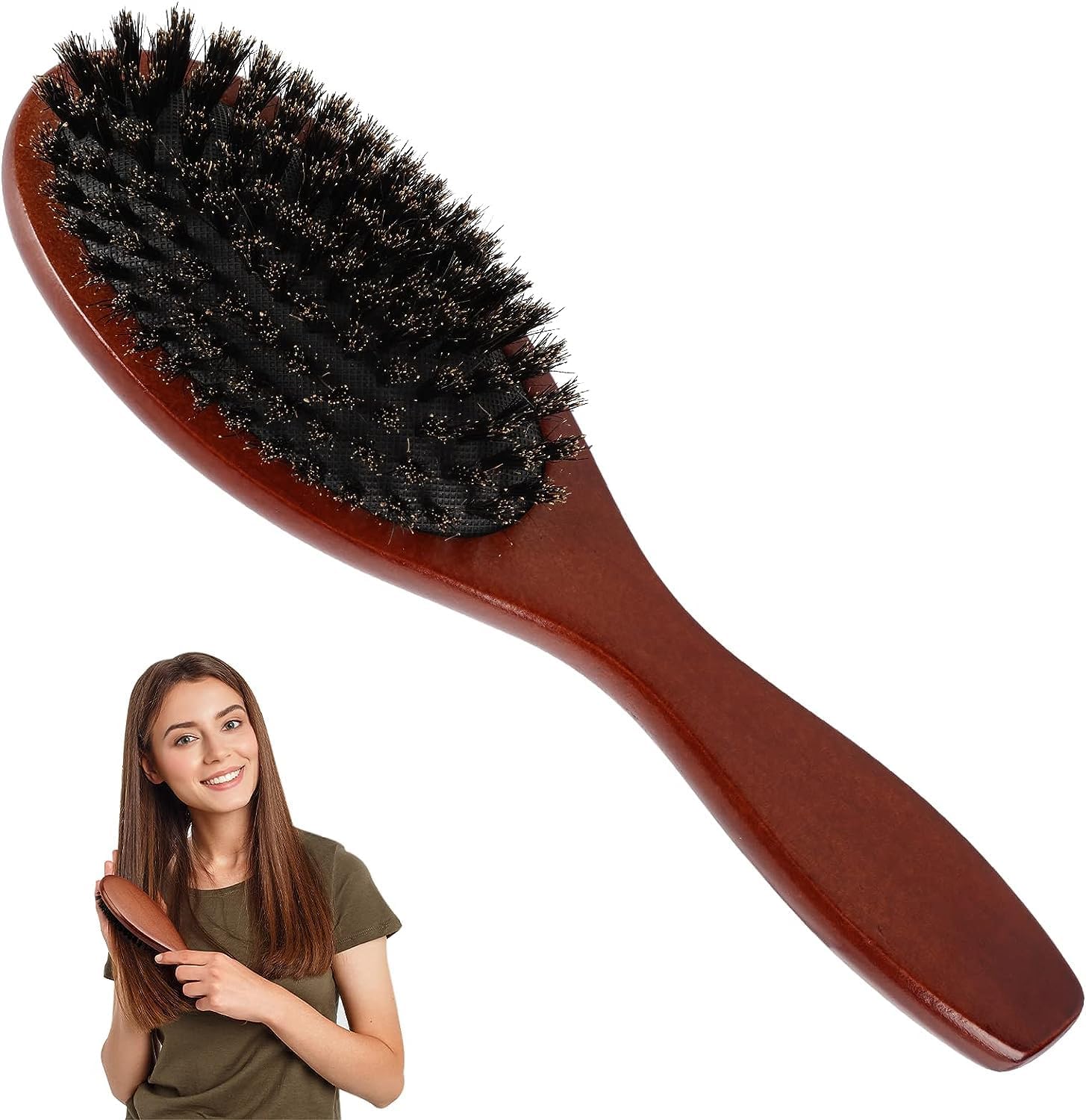 Amazon.com : Diane 100% Soft Boar Bristle Brush for Men and Women ...