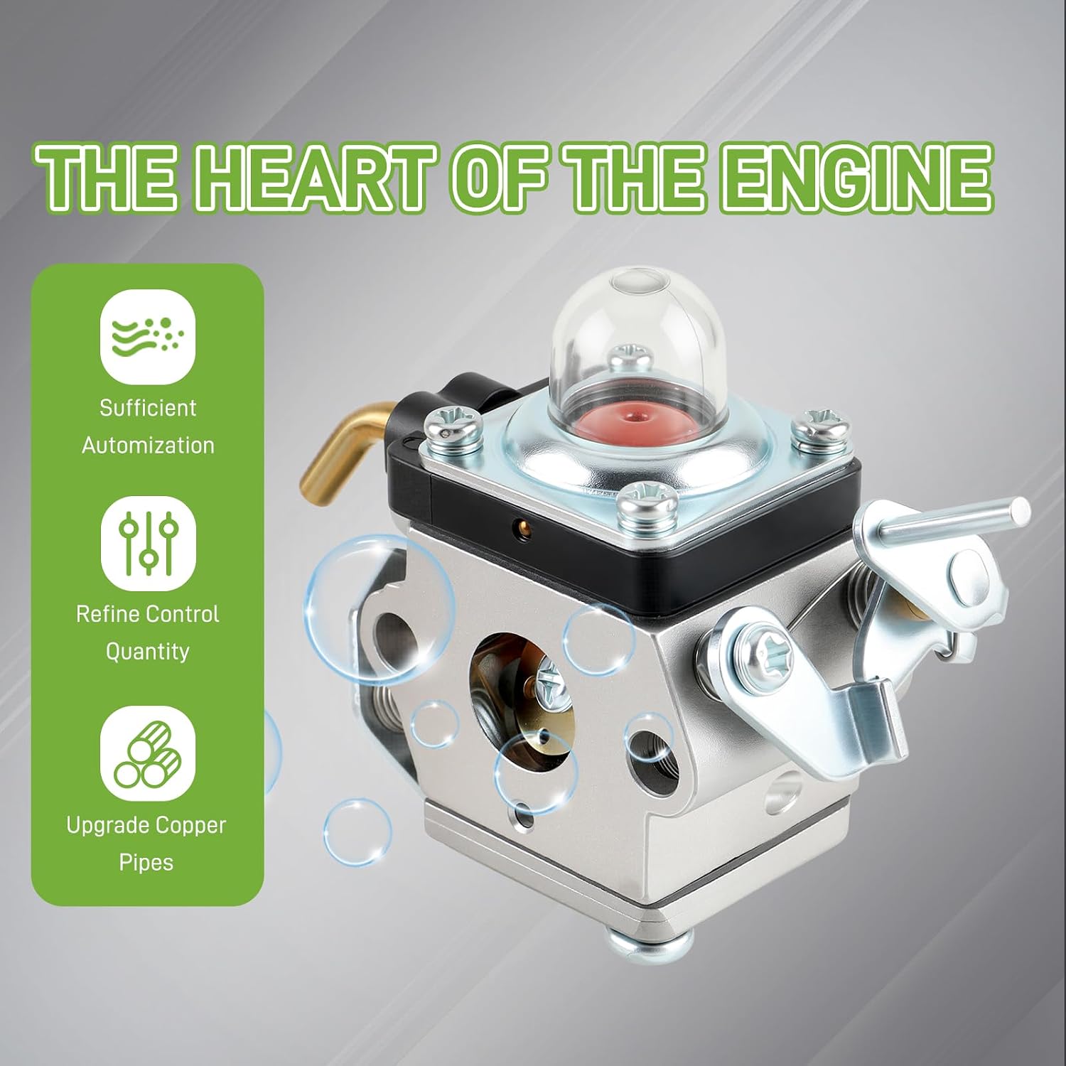 545008097 Carburetor Kit for Husqvarna 129C 129L 129R 129LDX 129RJ Trimmer for Jonsered GT2228 GTS2228 BC2228 with Tune-up Parts Fuel Line Filter Gasket