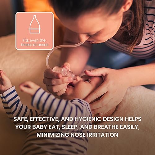 Miniatura 3 de TensCare Aspirador nasal: ayuda a limpiar la nariz bloqueada de tu bebé y elimina los mocos. Viene con filtros reutilizables y limpiables.