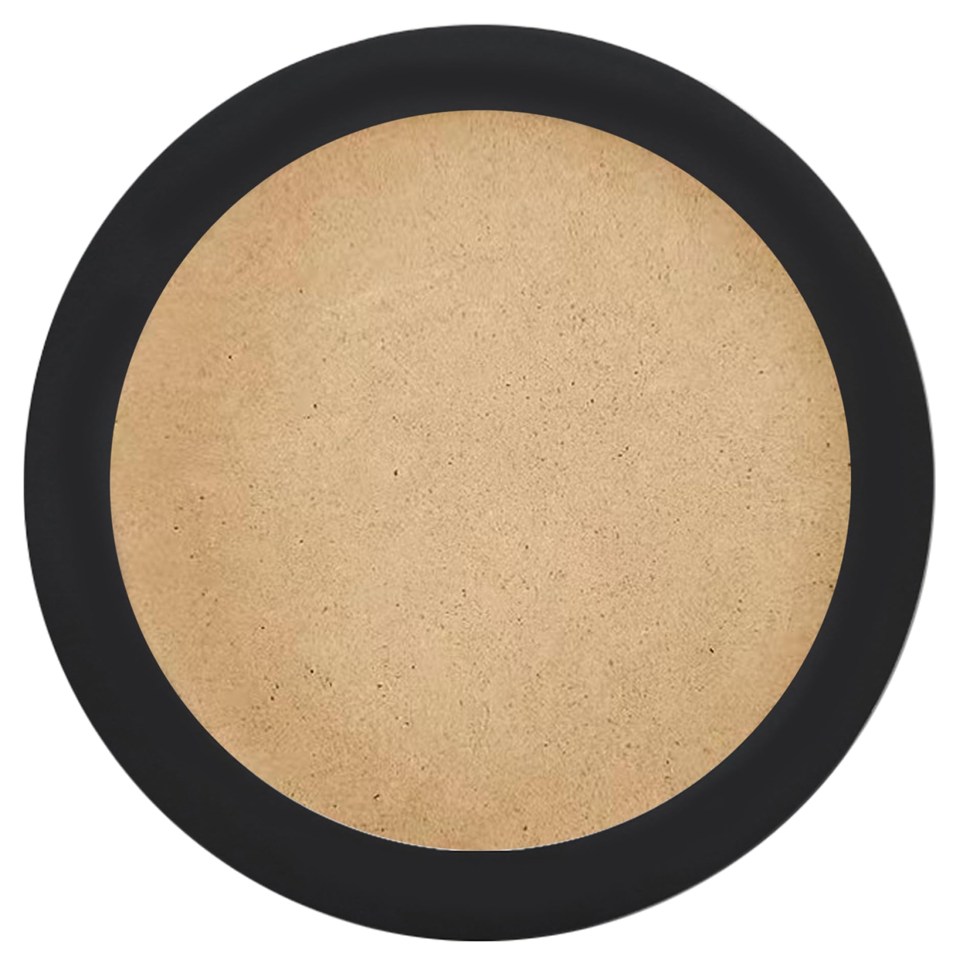 Cadre photo circulaire vintage en bois noble de 25,4 cm