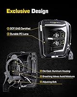 Vista 4 de Kit de Ensamblaje de Luces Antiniebla LED DRL de Repuesto Compatible con Dodge Ram 1500 2013 2014 2015 2016 2017 2018 y 2019 2020 Modelo Classic