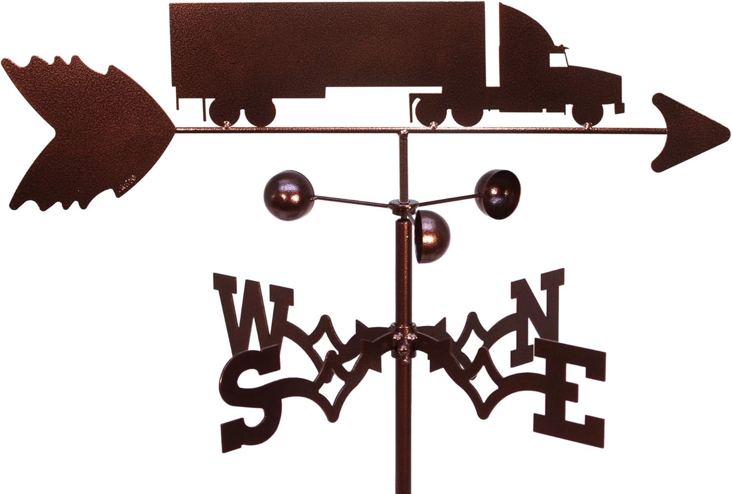 SWEN Products SEMI Van Truck Weathervane (Garden Stake Included)