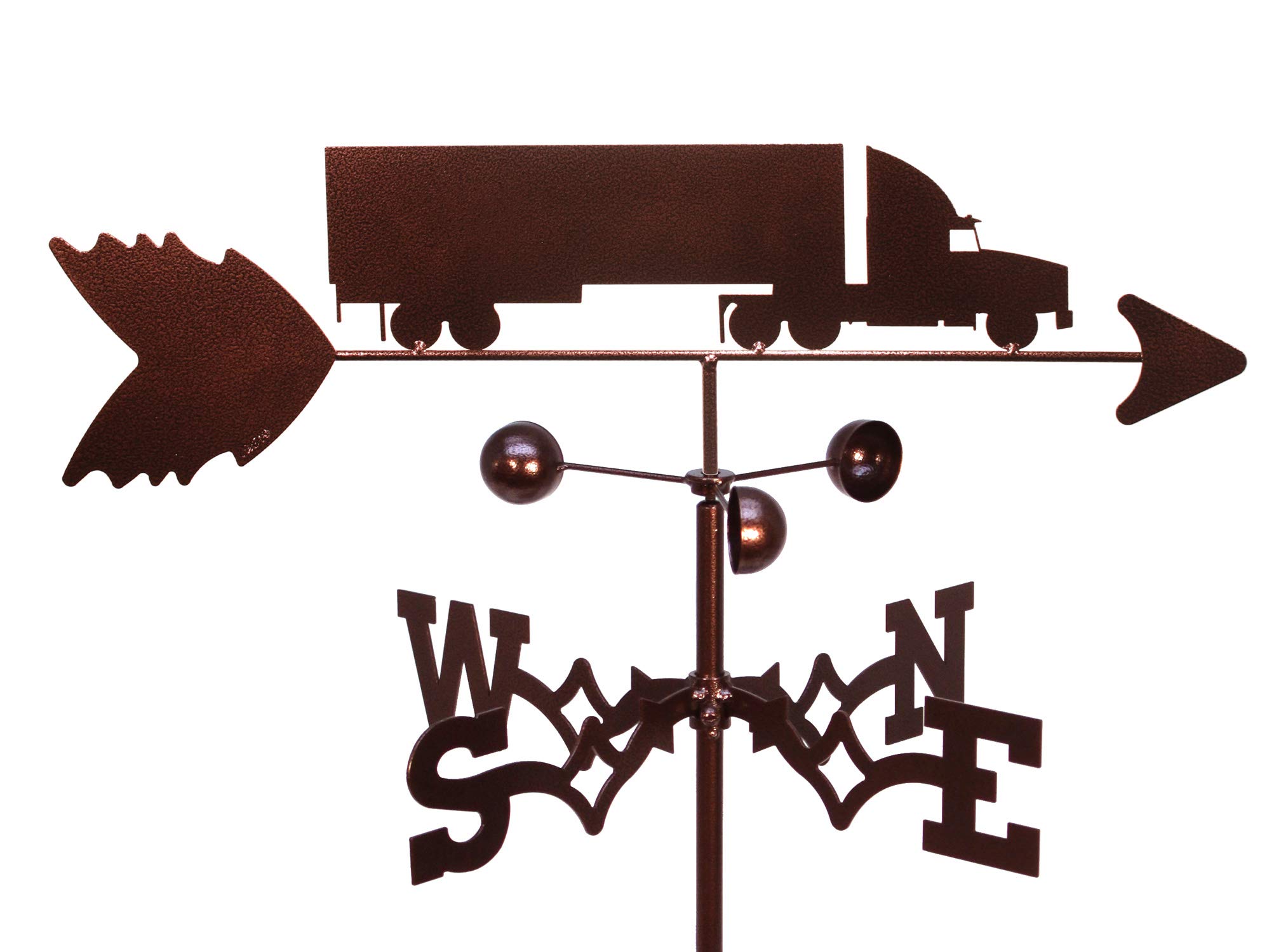 SWEN Products SEMI Van Truck Weathervane (Adjustable Mount Included)