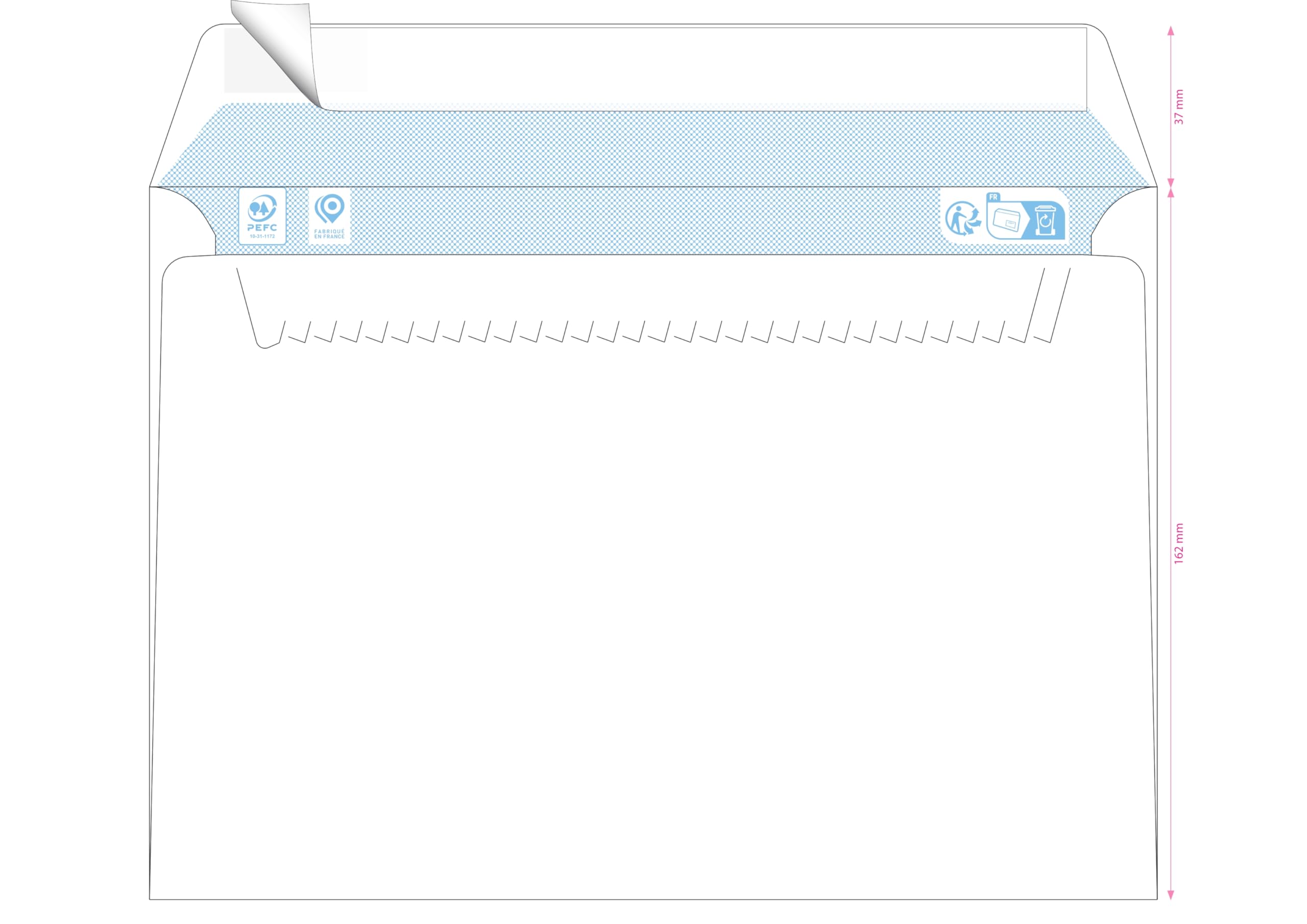 GPV - Boite de 500 Enveloppes - Format C5 (162x229 mm), sans fenêtre, qualité papier blanc : 80 g/m2 - Certifié PEFC