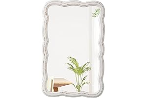 Scalloped Rectangle Mirror Above Dresser