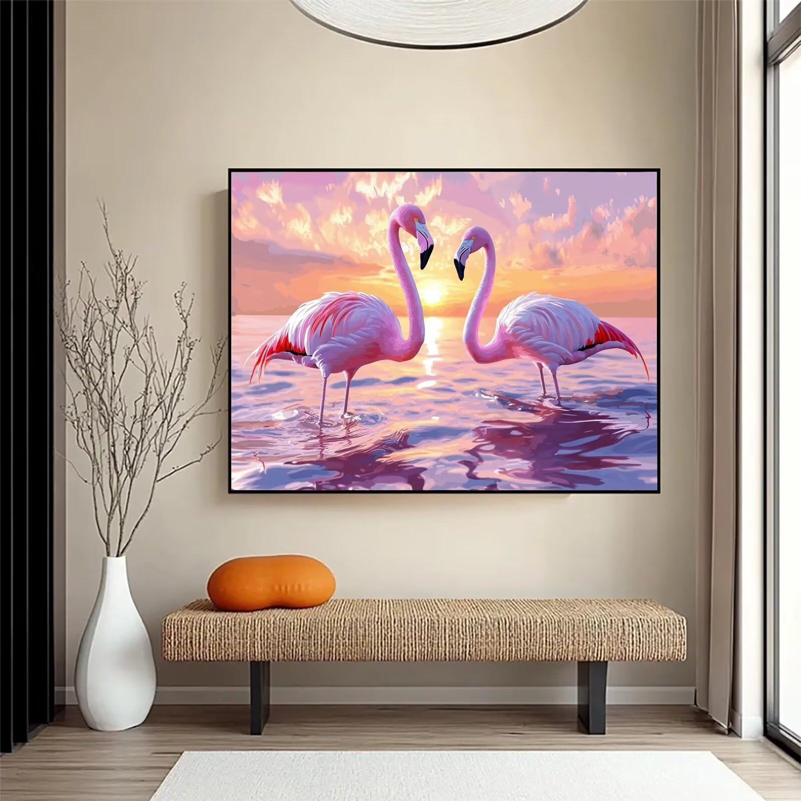 Flamingi Diamond Art, zestawy do malowania diamentami 5D dla dorosłych 61 x