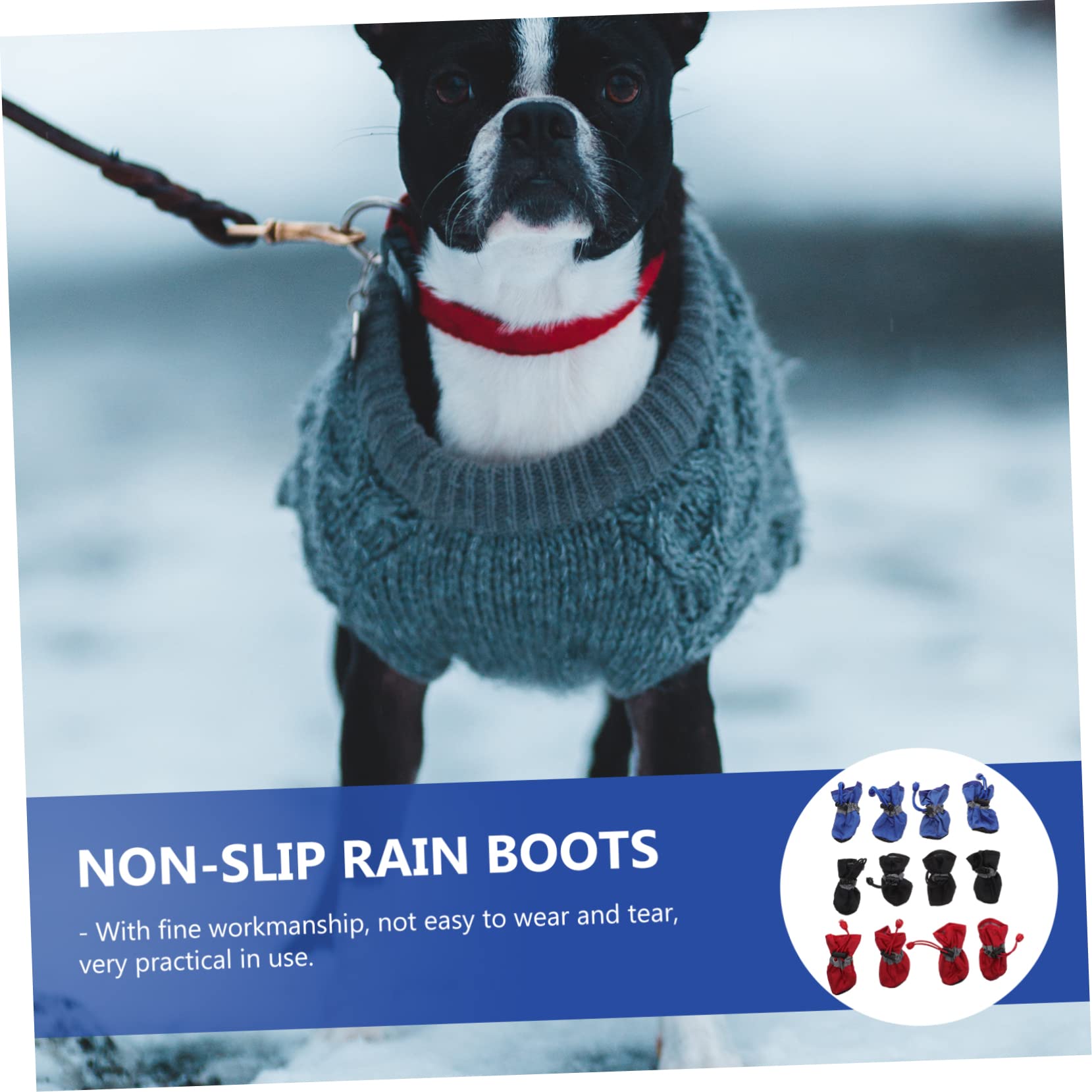 SUPVOX 9 Set Stivali per Cani da Compagnia Puppy pupphub Calzini Invernali per Animali Domestici Scarpe da Cucciolo Resistenti all'Acqua Stivali da Pioggia Scarpe per Animali Domestici