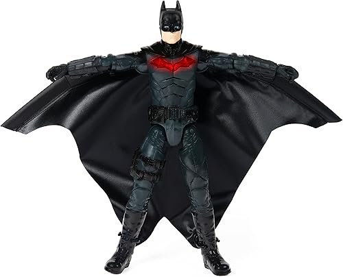 DC Comics, Batman - Figura de acción de traje de alas de 12 pulgadas con luces y frases, alas expandibles, juguetes coleccionables de la película de