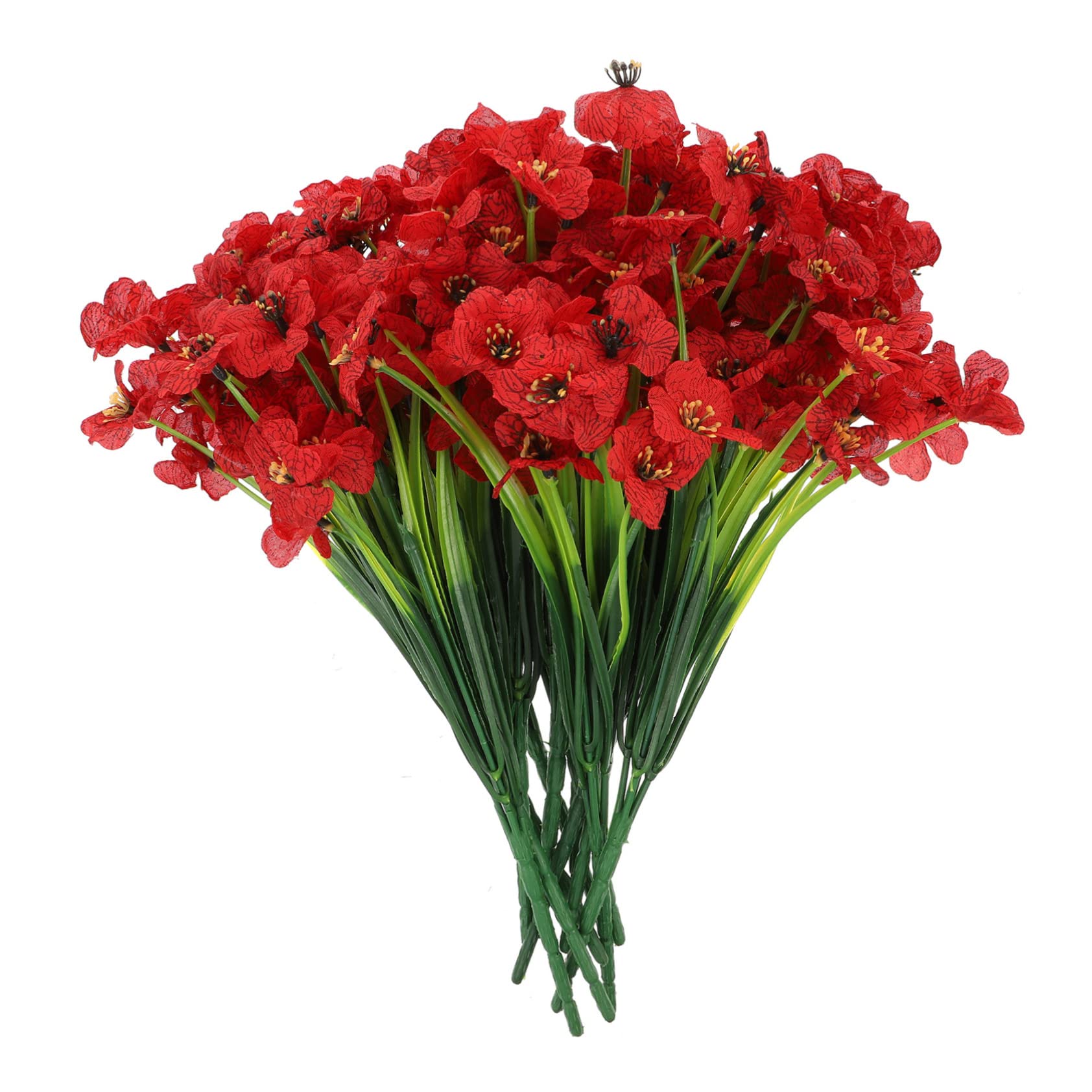 Cabilock12pcs Spring Grass Flower Violet Silk Flowers Violets