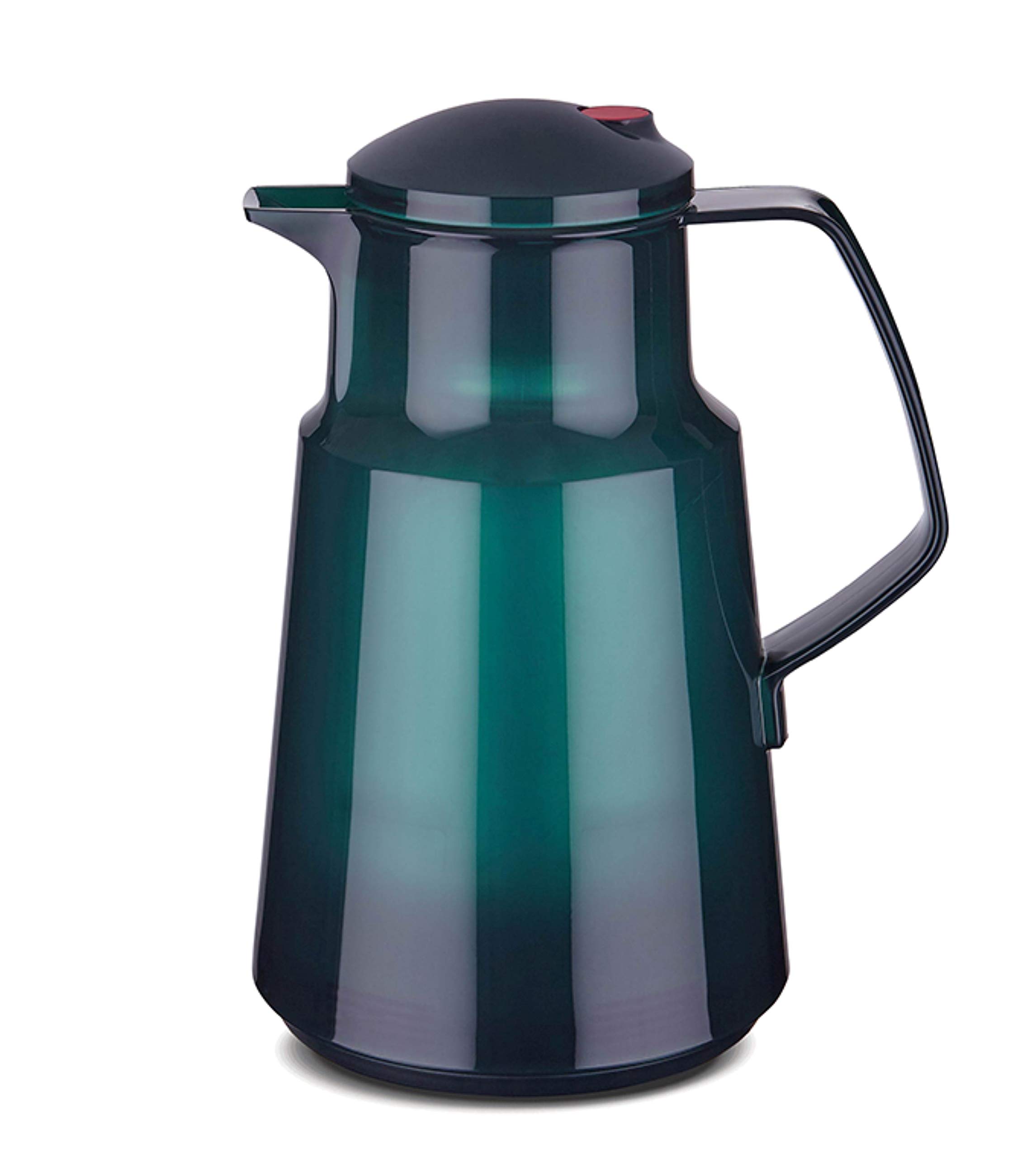 ROTPUNKT Insulated Jug 290 Daniela 1.0 L | Dual Function Twist Cap | BPA Free | Healthy Drinking | Made in Germany | Warm + Cold | Glass Insert | Glossy Jungle