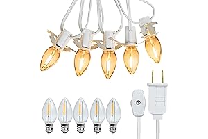 5 Base C7 String Bulbs Christmas Village Light Accessory Cord