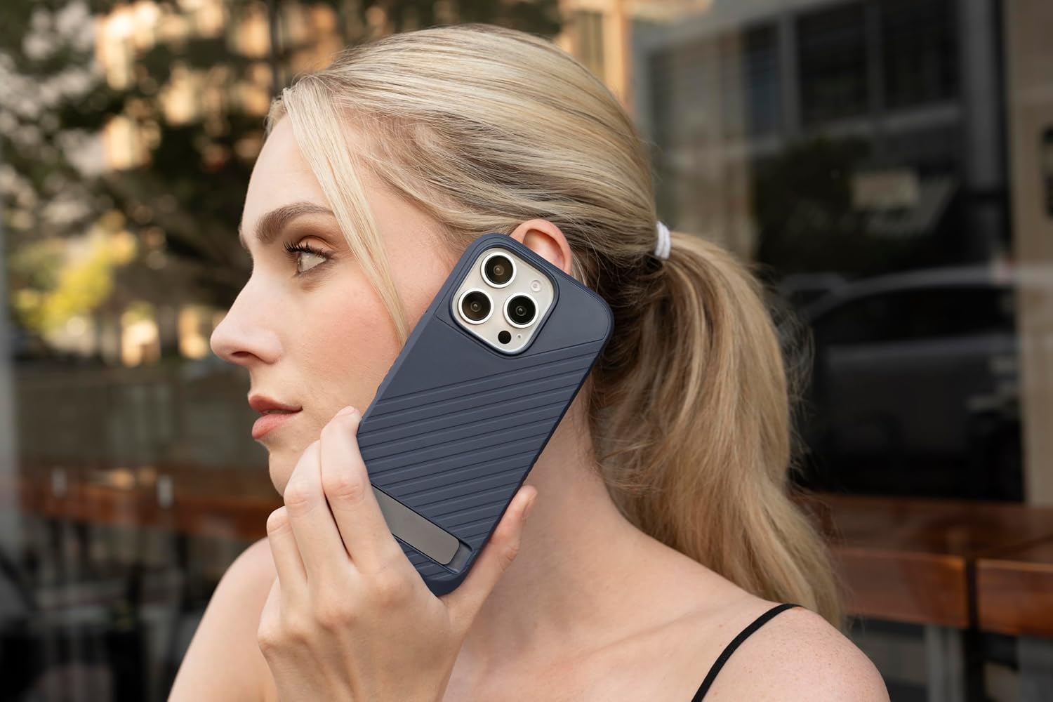ZAGG Denali Snap with Kickstand Case for iPhone 16 Pro Max - 16ft Drop Protection, MagSafe Compatible, Graphene Reinforced, Dual Layer Protection, Recycled Materials, Navy Blue