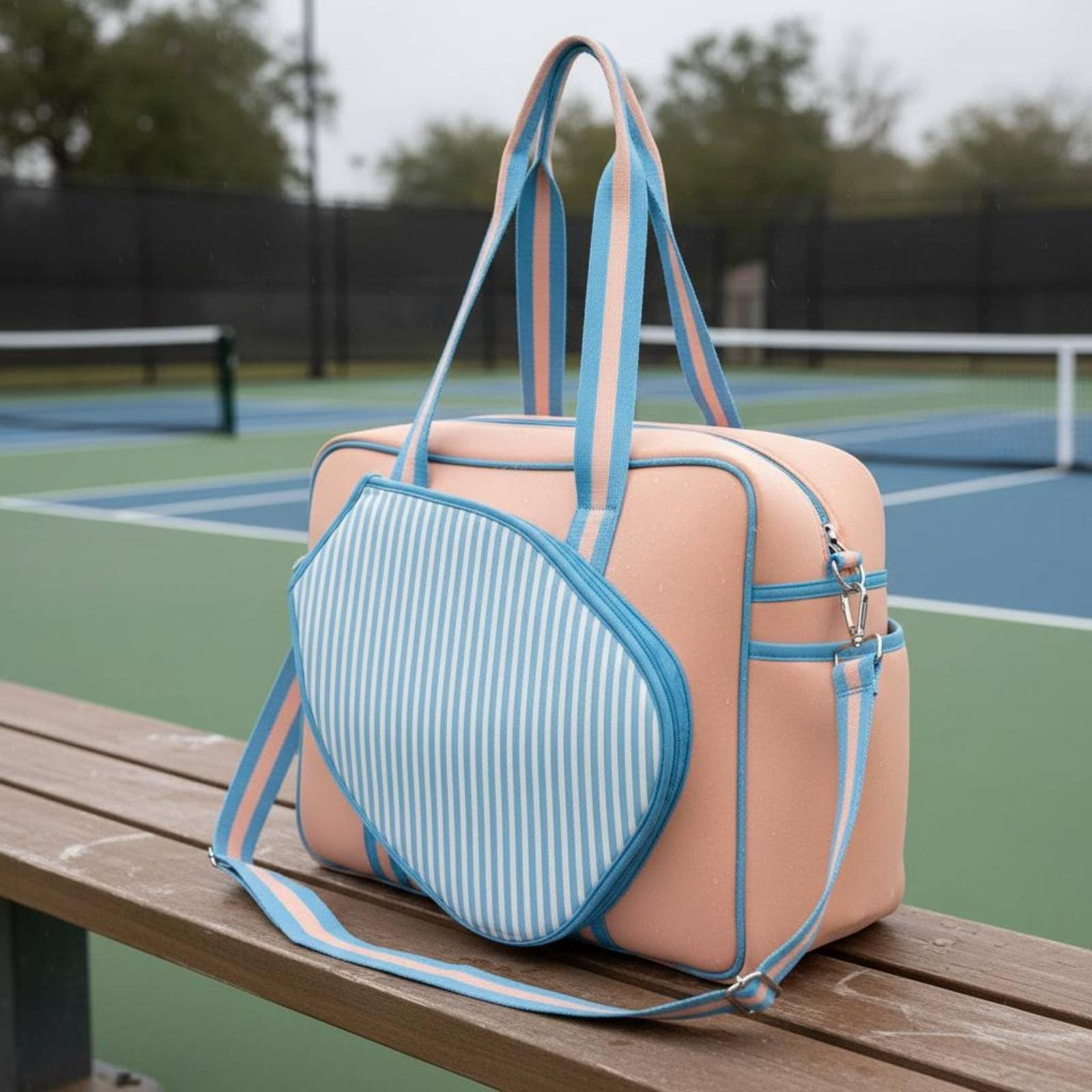 Funda de Pala de Pickleball Bolsa Deportiva Estuche Portarrolla Maletín con Gran Capacidad 20L Neopreno Antihumedad con Compartimentos para Botellas y