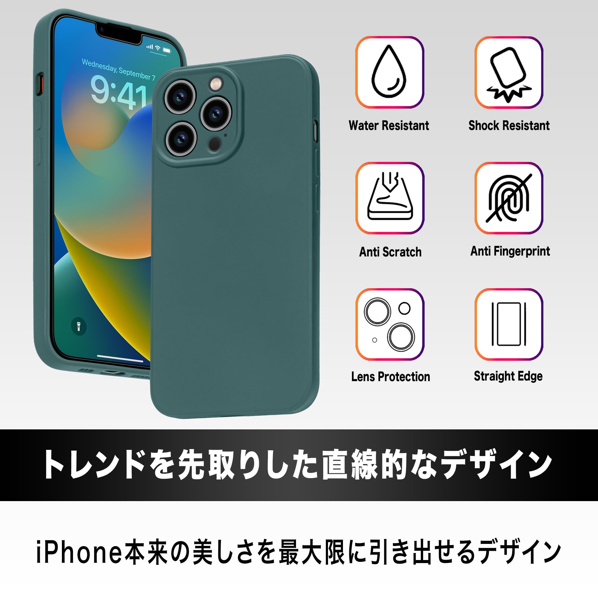 Amazon.co.jp: LUNES iPhone 14 Pro ケース カメラ保護 スマホケース