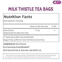 Vista 2 de FreshDrinkUS, 15 bolsas de té de cardo mariano premium, 100% natural y puro de semillas de cardo mariano. Té de hierbas con semillas de cardo