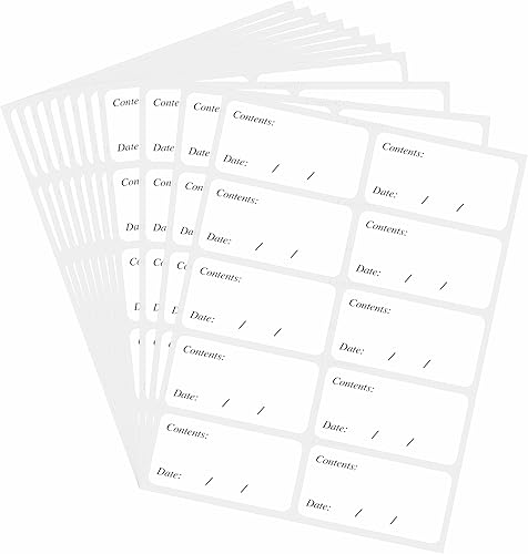 Hybsk Etiquetas extraíbles para congelador fáciles de despegar, almacenamiento de alimentos congelados, 100 etiquetas que no dejan residuos