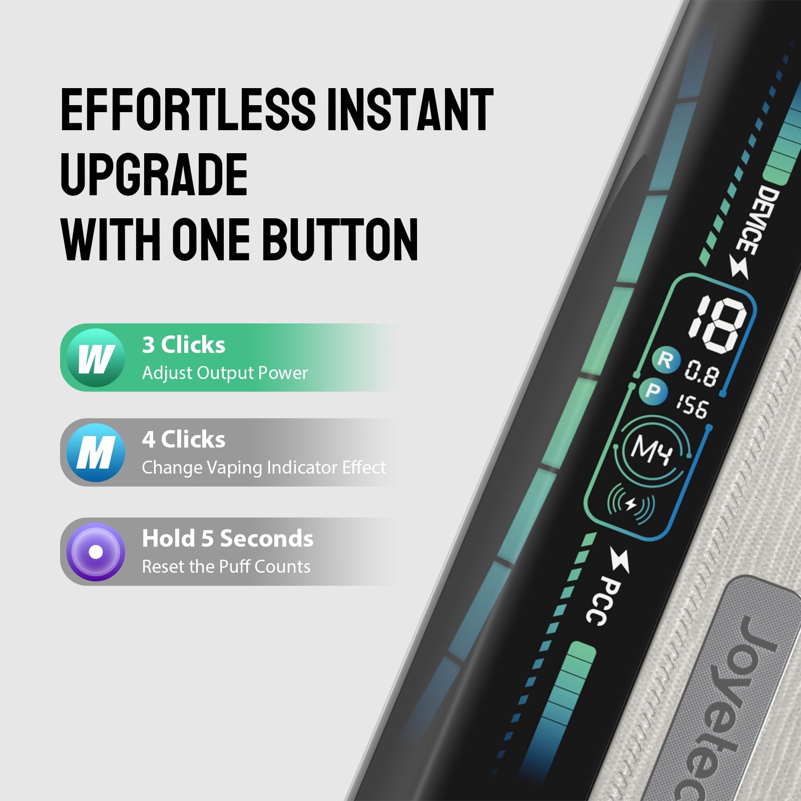 Joyetech Eroll Slim Pro Kits 2000mAh + 480mAh großer Akku Leistungsanpassung großes Display Pod-System nikotinfrei Grün