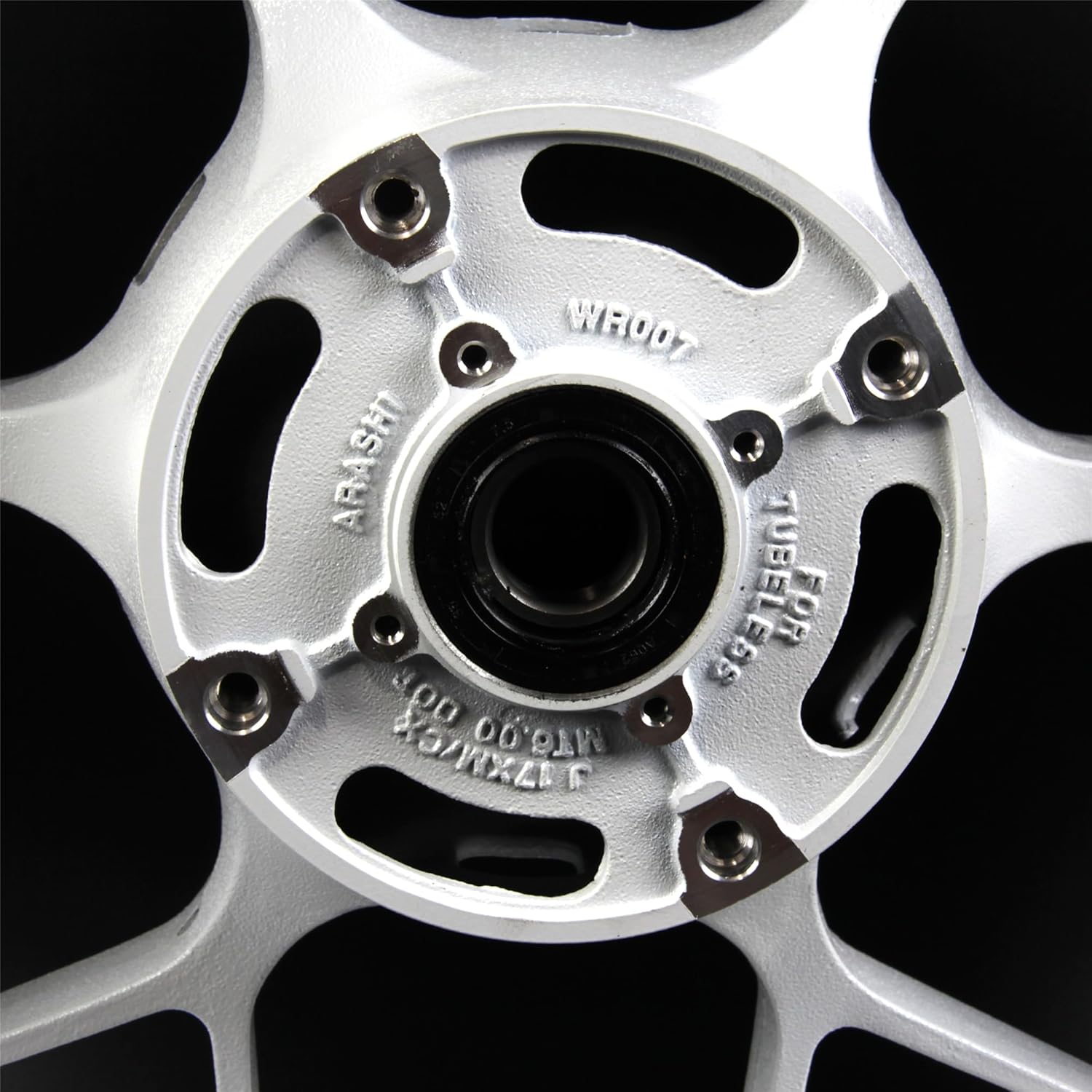 White Rear Wheel Rim Compatible with Honda CBR1000RR 2004-2016, Bearing include, Motorcycle Replacement Accessories Parts