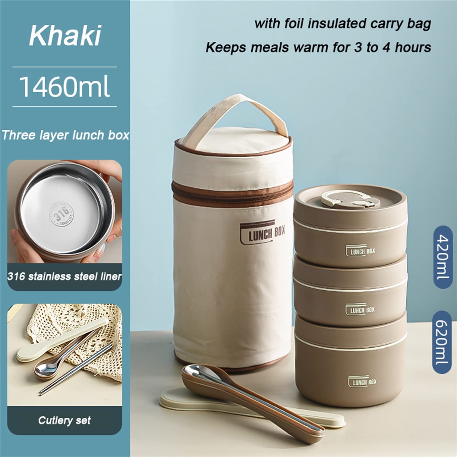 保温弁当箱 316ステンレス製*2 保温弁当箱 316ステンレス製*2 保温弁当箱 316ステンレス製*2