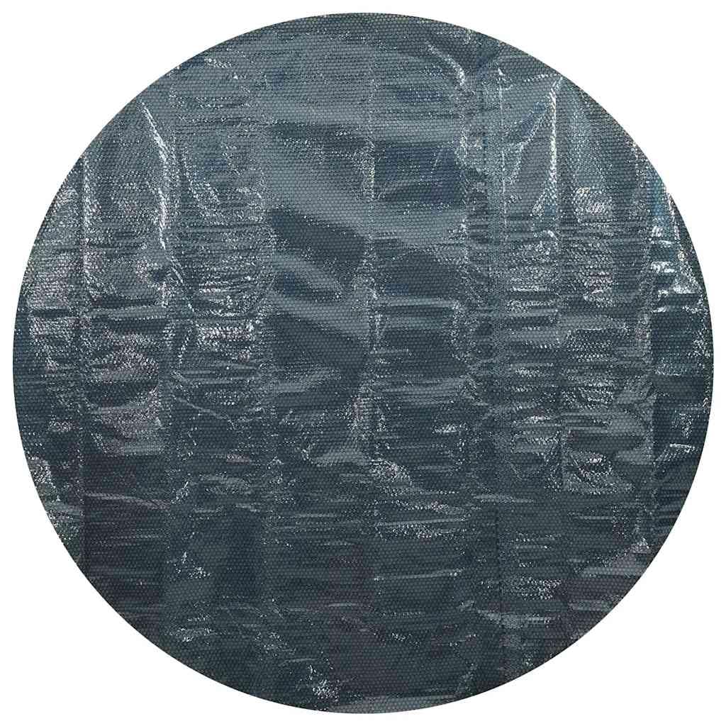 Film Solaire de Piscine Flottant PE Noir et Bleu, 300 cm, bâche Couverture à Bulles pour Piscine, Chauffage Solaire Thermique, Enrouleur