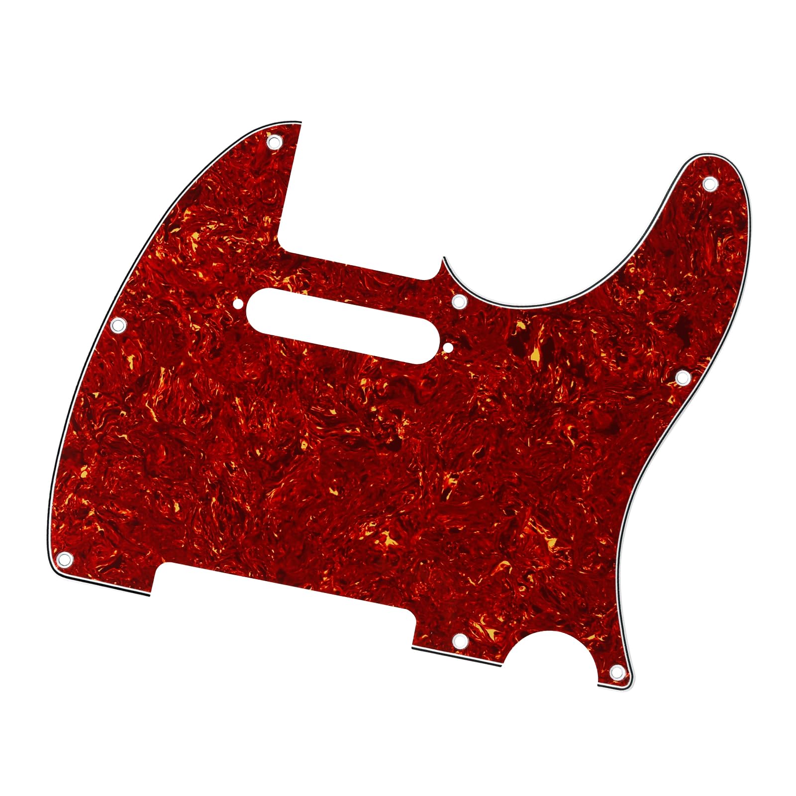Banworks 4 Ply Tele Pickguard 8-Hole Electric Guitar Pickguard Scratch Plate for USA/Mexican Modern Style Standard Tele Telecaster JT/HB-03 Brown Tortoiseshell - Image 4