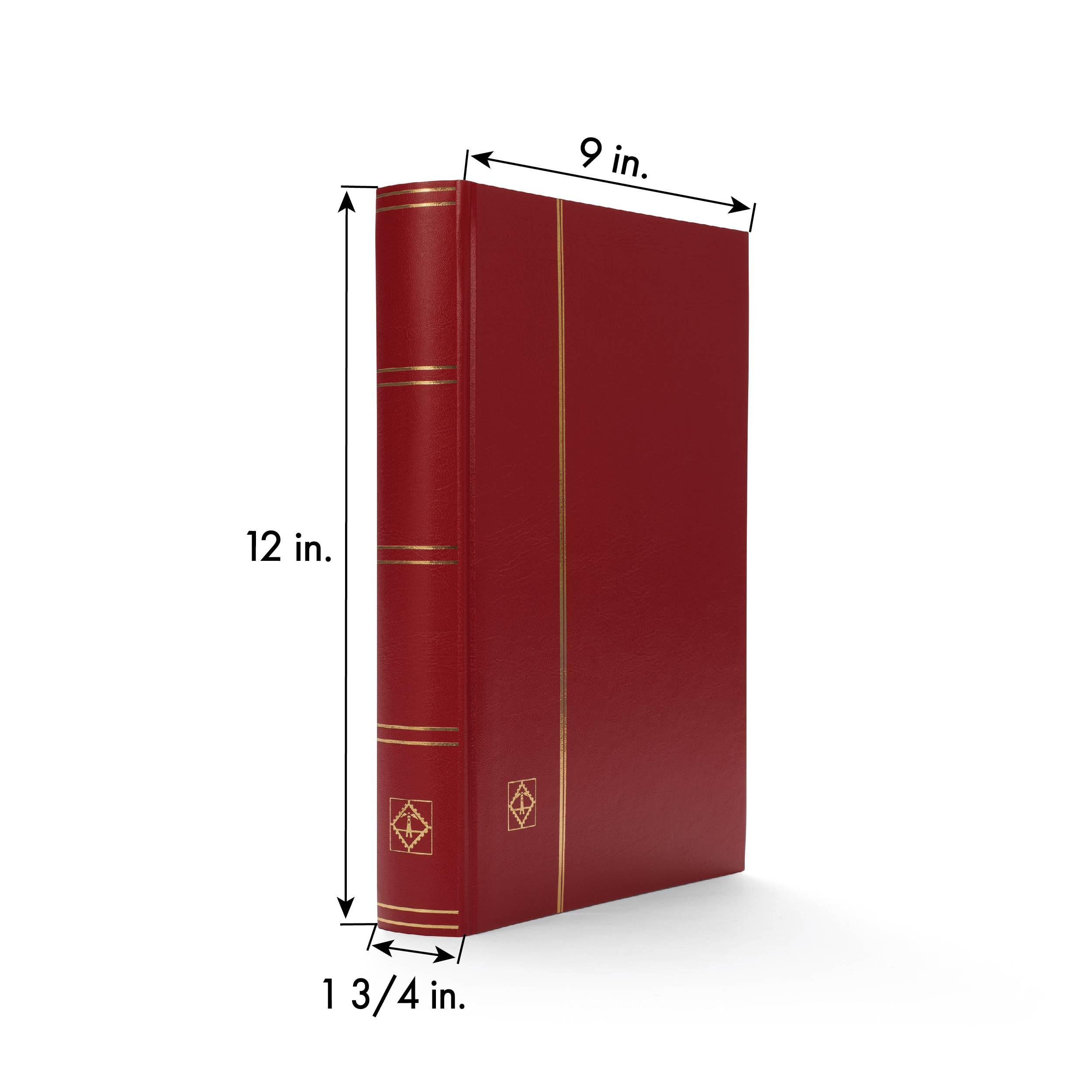 Leuchtturm 316139 raccoglitore din a4, 64 pagine nere, Pelle di * imbottita + scatola, rosso