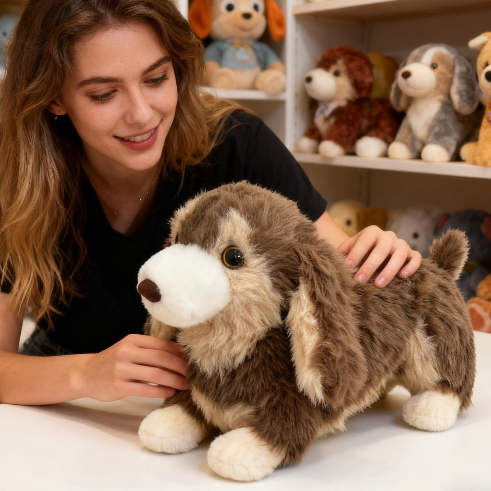 Borsa Peluche Taschetta Per Conservare A Forma Di Cane | Borsetta Con Design Realistico Per Uso Di Ragazzi, Ragazze, Bambini, Scuola, Viaggio, Donne, Halloween, Lavoro