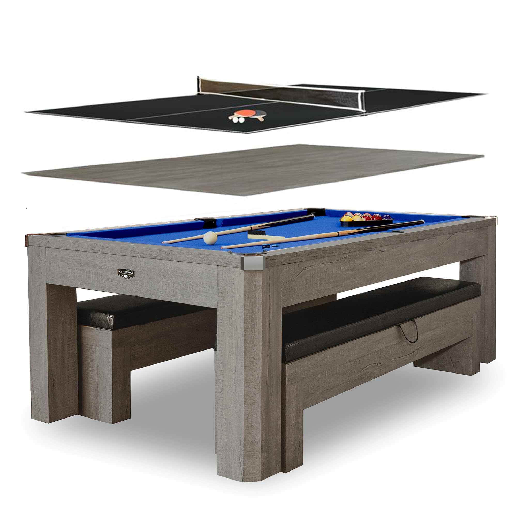 Hathaway Newport 3-in-1 Pool Table Combo