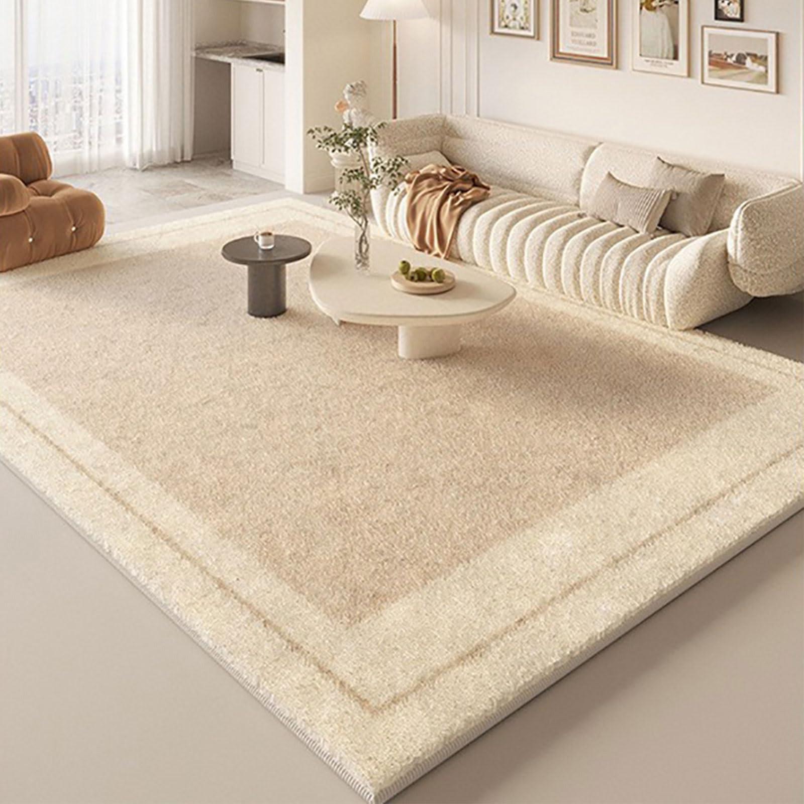 Tapis en fausse laine de grande taille motif vintage Pattern B pour décoration salon