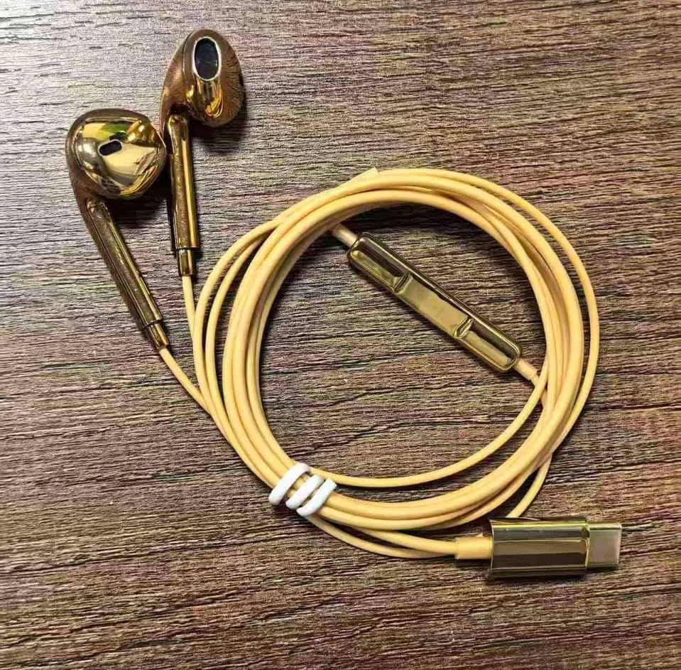 TARANHARI VENTURES Type C Wired Earphones Gold - Image 6