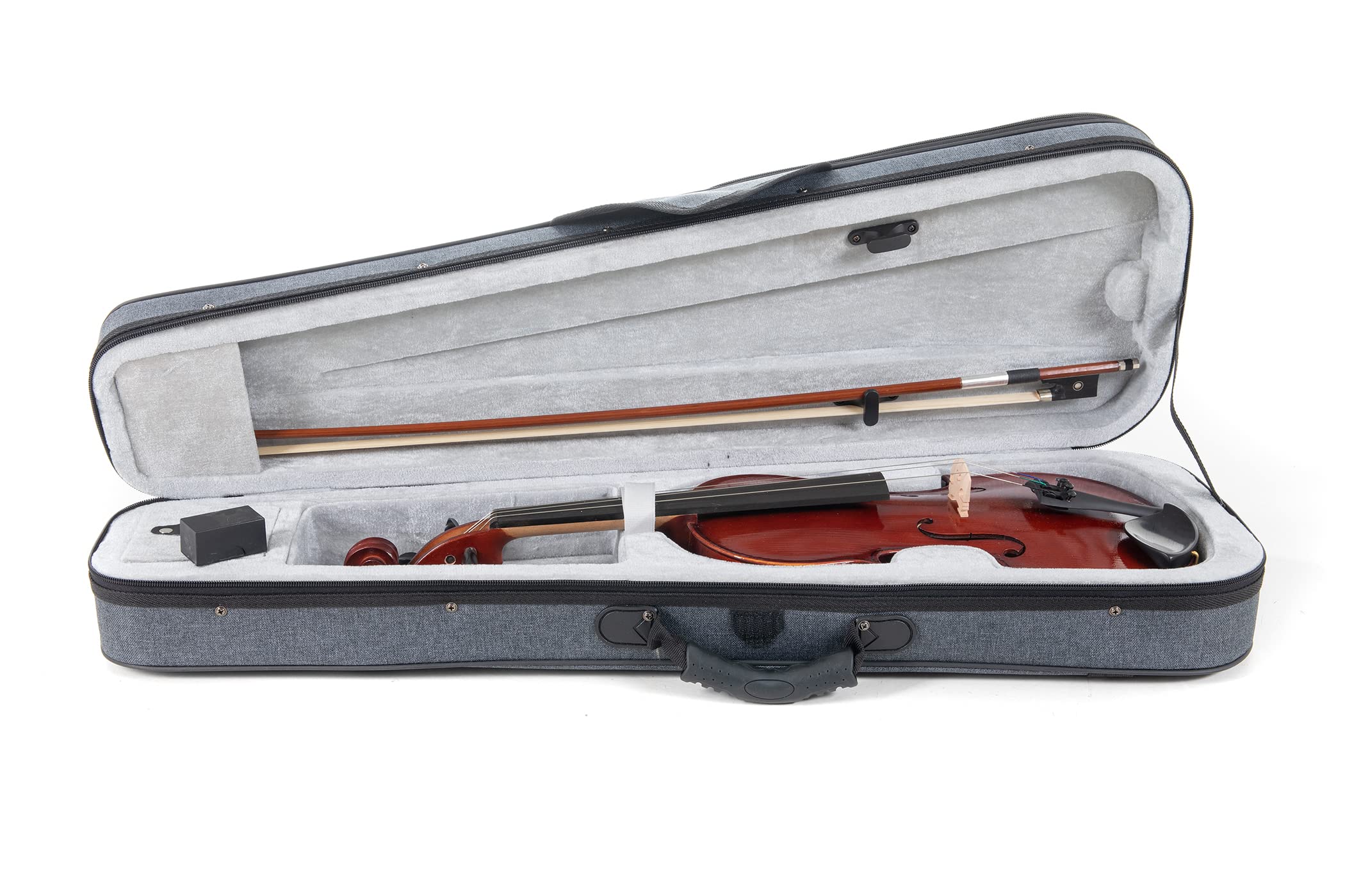 PURE GEWA Violingarnitur EW Ebenholzgarnitur - Violine 4/4, Set spielfertig inkl. Koffer, Bogen, Kolofon, Kinnhalter, Feinstimmsaitenhalter