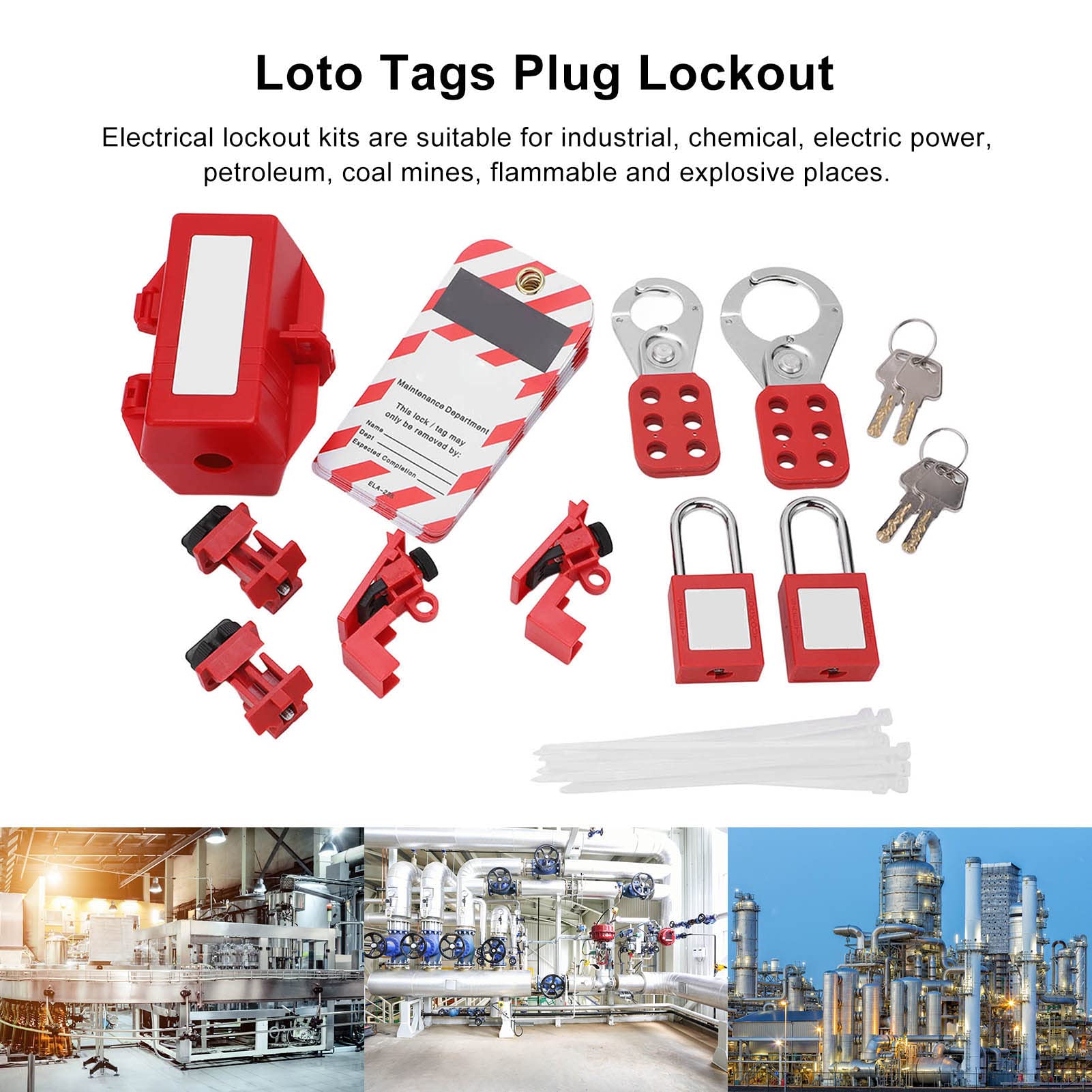 Elektrisches Verschluss Tag Kit mit Nicht Leitfähigem Thermoplast, Nicht Anlaufend und Lichtbeständig Gegen Hohe Temperaturen, Zum Verriegeln Von Tag Stationen