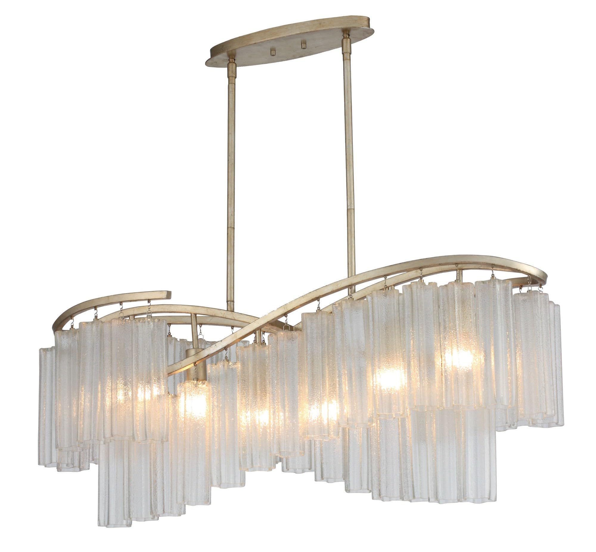 Maxim Victoria 6 Light Small Linear Chandelier with Golden