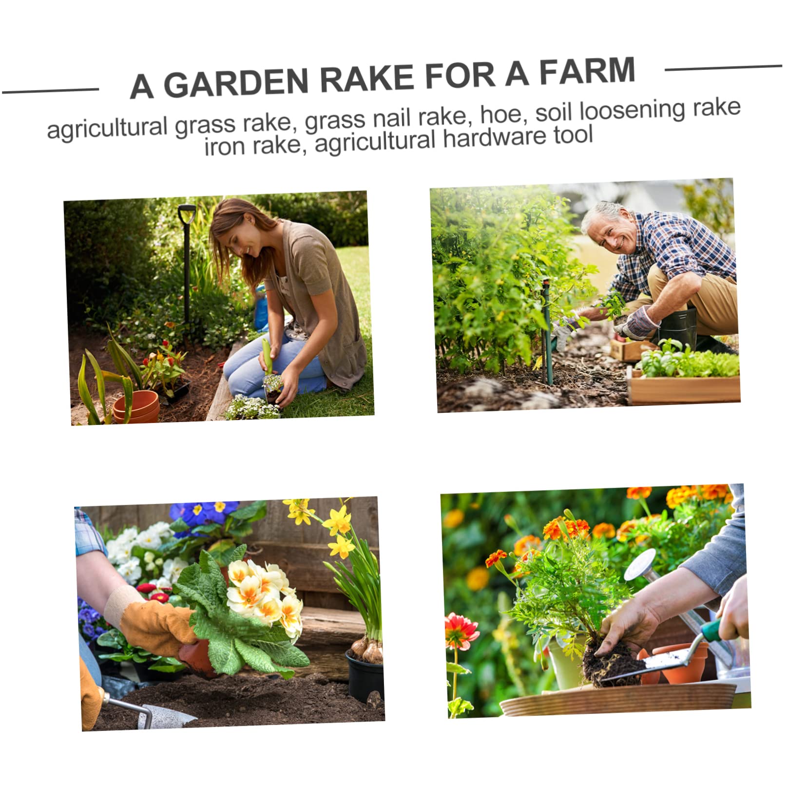 1stück Robuster Gartenrechen Praktischer Rechenkopf Für Effektives Jäten Und Bodenbearbeitung Für Gartenarbeit Mit Langlebig Und Strapazierfähig