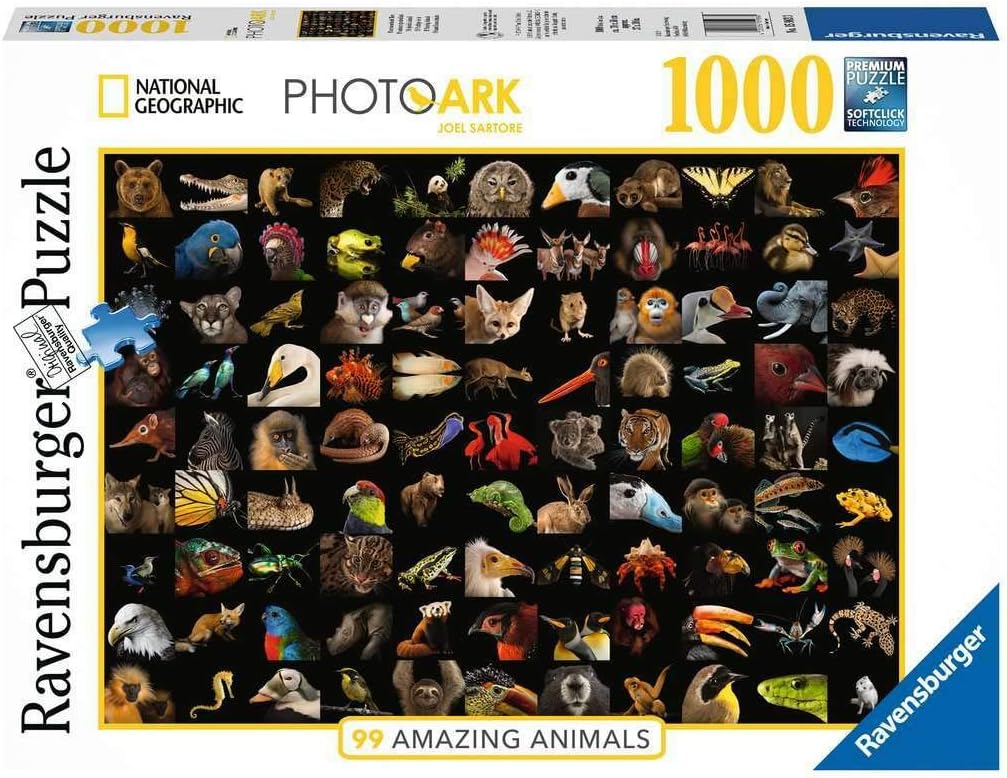 Ravensburger National Geographic Photoark 99 Amazing Animals 1000 Piece Jigsaw Puzzle for Adults and Kids Age 12 Years Up