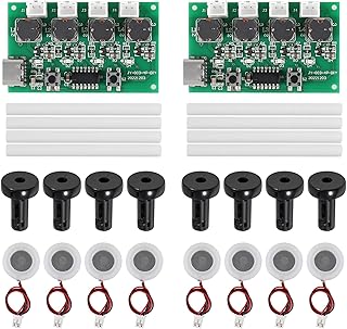 2SETS Type-C USB Mini Humidifier DIY Kits Mist Maker Driver Circuit Board 4 Way Fogger Atomization Film Atomizer Sheet Oscillating
