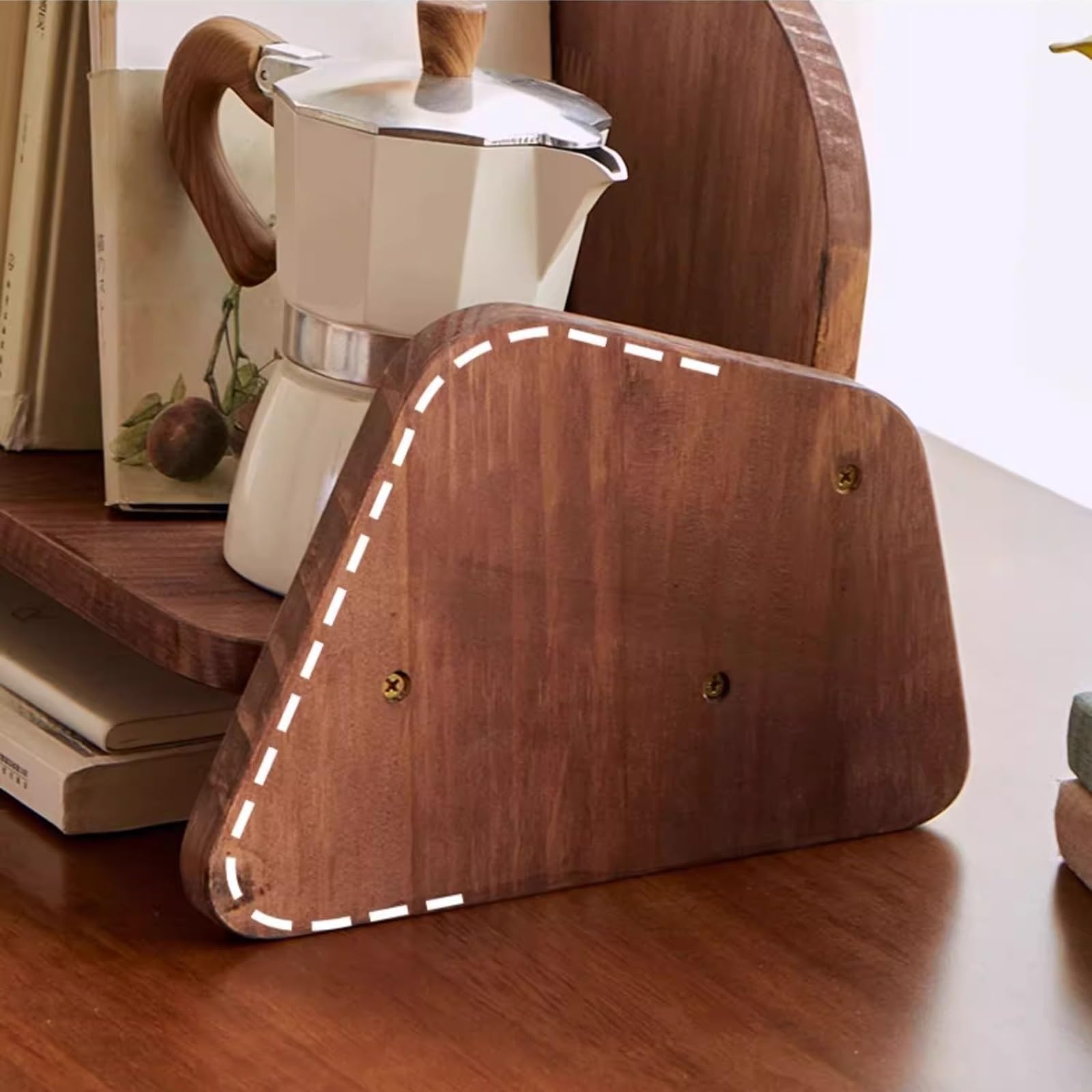 Organizador De Estante De Escritorio, Estante De Almacenamiento De Estantería De Escritorio De Oficina Con Marco De Madera, Estante De Mesa Estante De Escritorio Para Dormitorio, Hogar(Natural)
