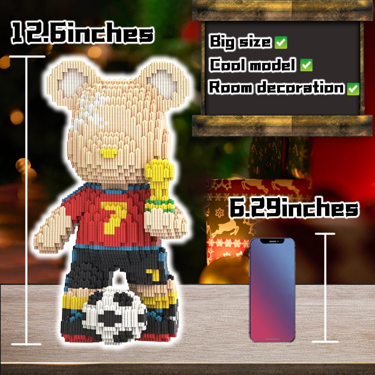 Teddy Soccer World Cup Bear Micro Building Blocks Set(4500Pieces) Football Bear Building Blocks Gift for Adult 2026