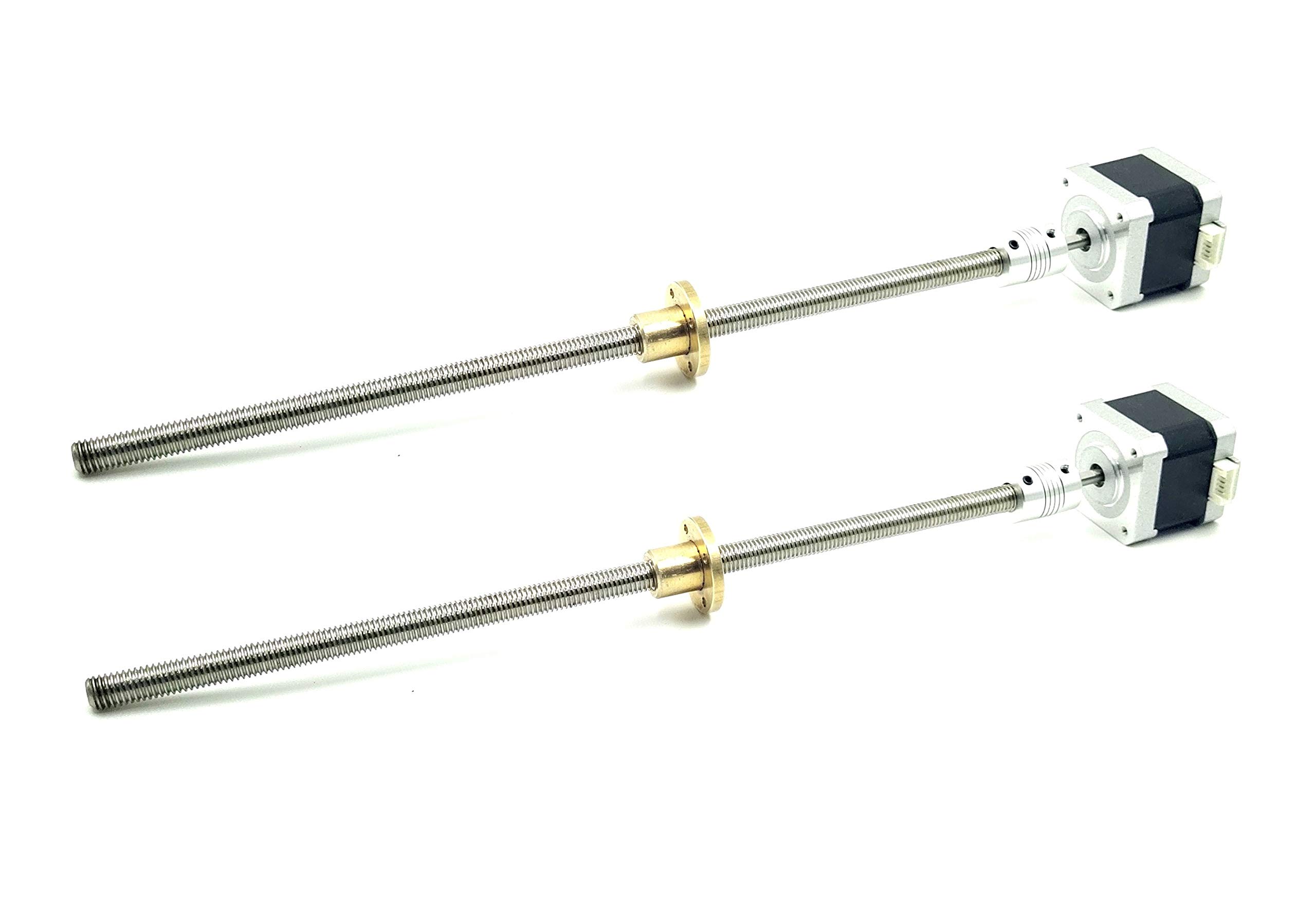 INVENTO 2pcs Nema 17 4.2 Kg-cm Stepper Motor + Flexible coupling + 500mm (0.5 mtr) M10 10mm 1.5mm Pitch Threaded Rod + Brass Nut For DIY (B08P3NVW2Z) Amazon Price History, Amazon Price Tracker
